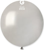 Gemar 038 Metallic Silver 48cm 19 Inch GM19 Latex Luftballons