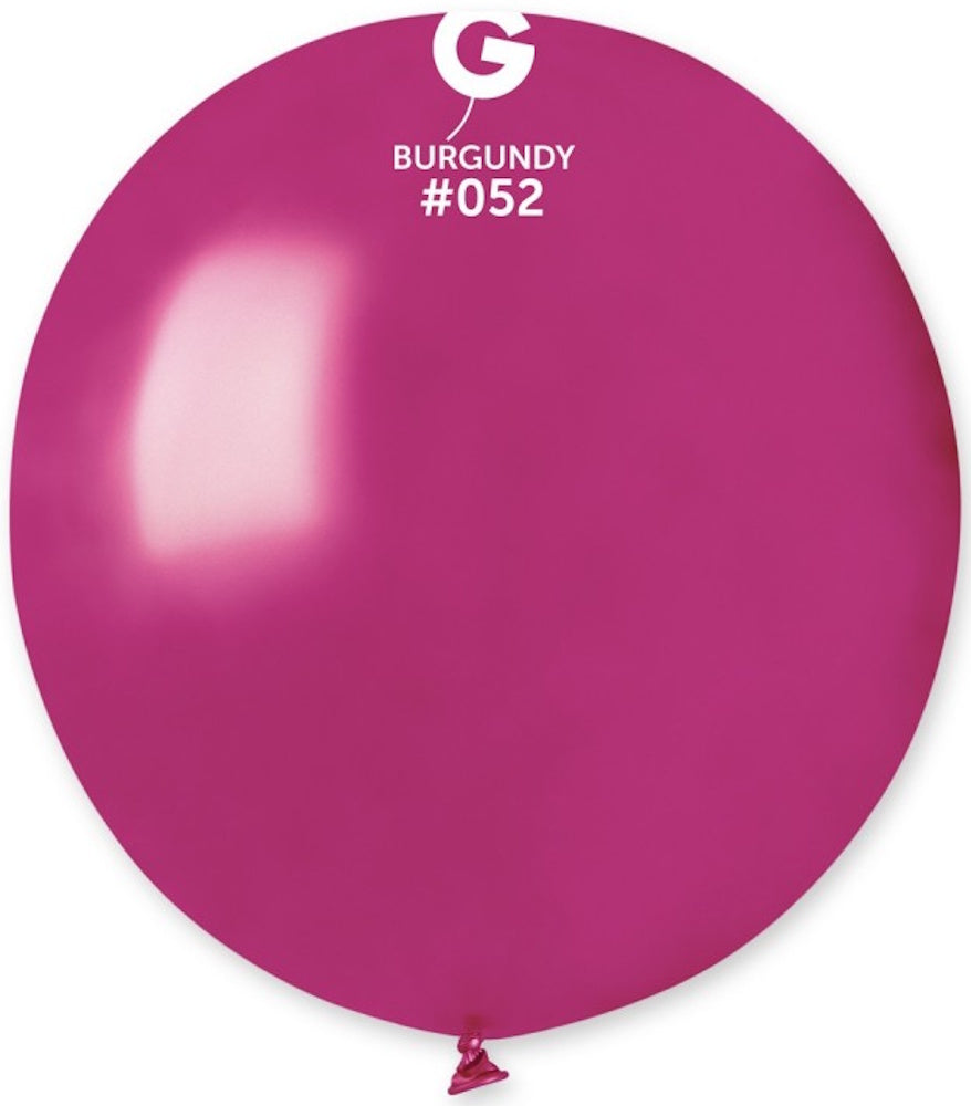 Gemar 052 Metallic Burgundy 48cm 19" GM150 Latex Luftballons Rot
