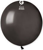 Gemar 065 Metallic Black 48cm 19" GM150 Latex Luftballons Schwarz
