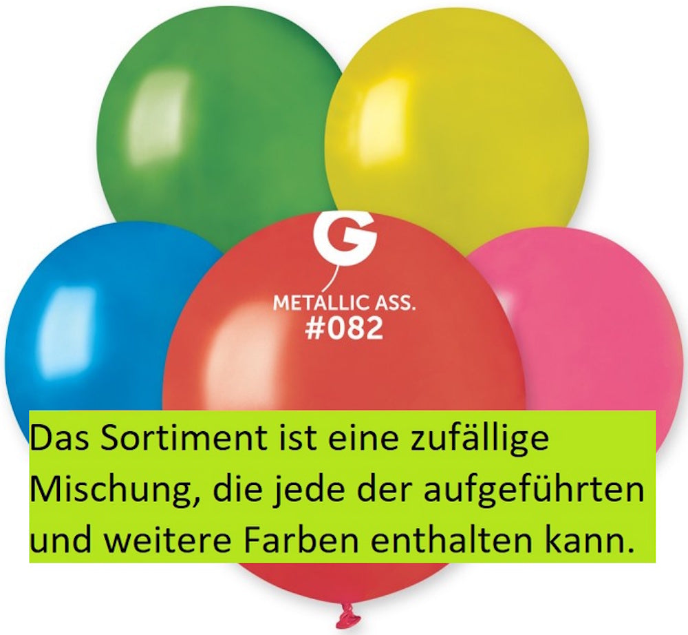 Gemar 082 Metallic Assortment 48cm 19" GM150 Latex Luftballons