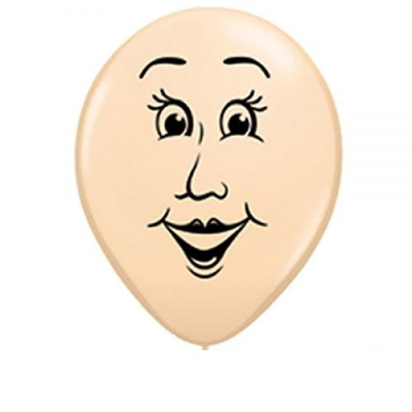 Qualatex Gesicht Frau 12,5cm 5 Inch Latex Luftballons