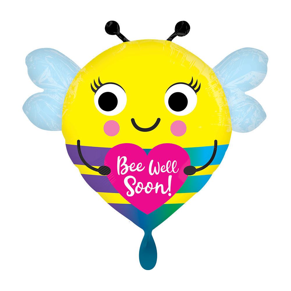 Bee Well Soon Gute Besserung Bienchen Folienballon 55 x  53cm