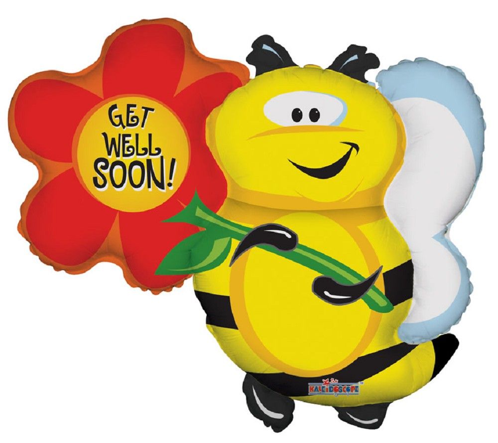 Get Well Soon Biene Folienballon 91,4cm 36''