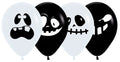 Ghost Gespenster Assortment White Black 30cm 12" Latex Luftballons Sempertex
