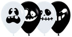 Ghost Gespenster Assortment White Black 30cm 12" Latex Luftballons Sempertex