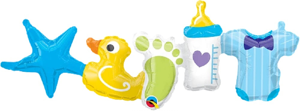 Girlande Baby Boy Blue Folienballon 2 Stück je 86,3cm 34"