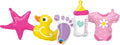 Girlande Baby Girl Pink Folienballon 2 Stück je 86,3cm 34''