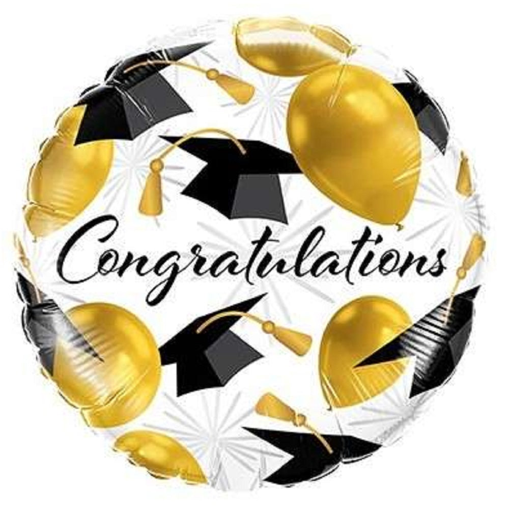 Glückwunsch Congratulations Gold Folienballon 46cm 18"