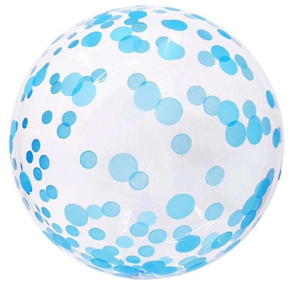 Glossy Globe Konfetti Blue 45cm 18" 5 Stück