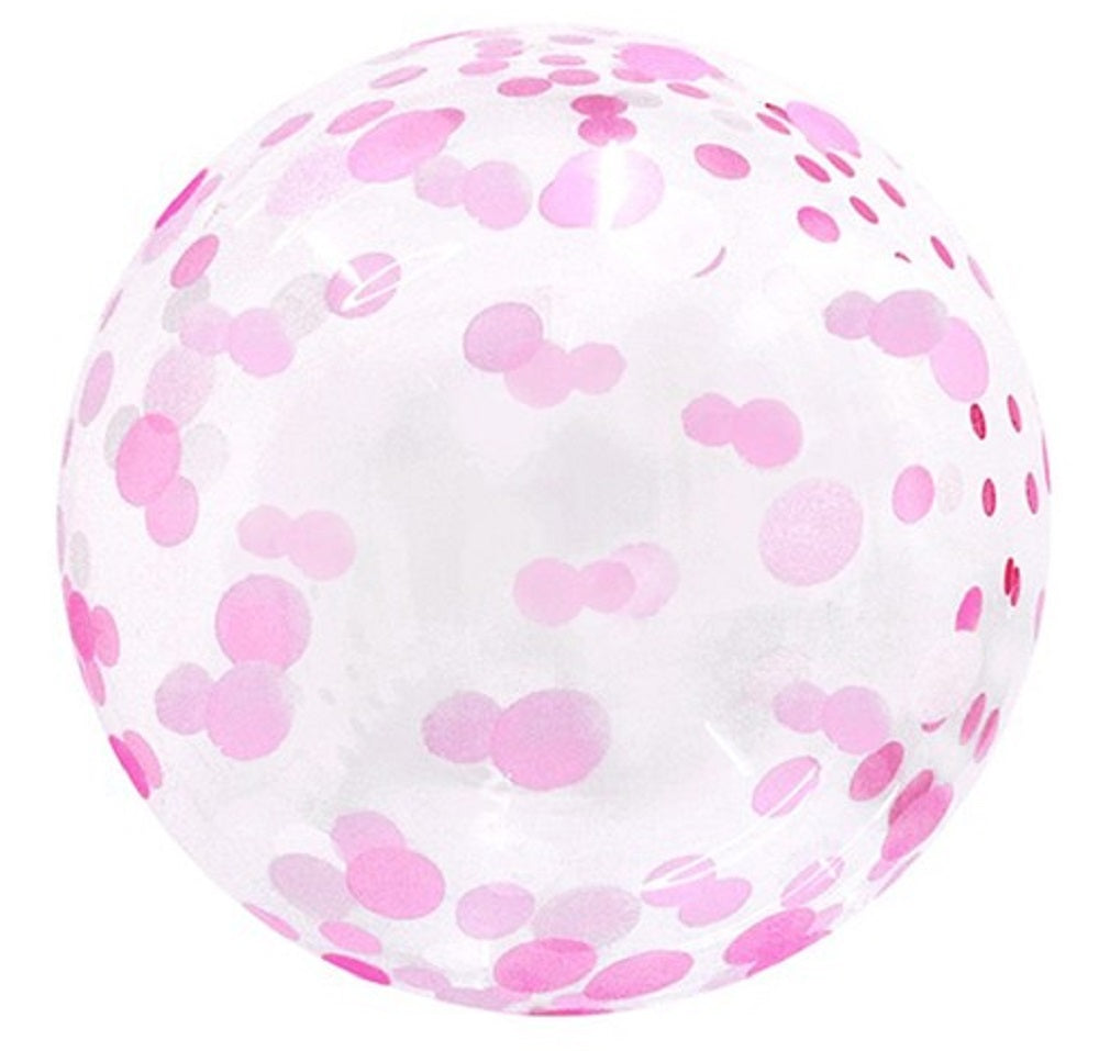 Glossy Globe Konfetti Pink 45cm 18" 5 Stück