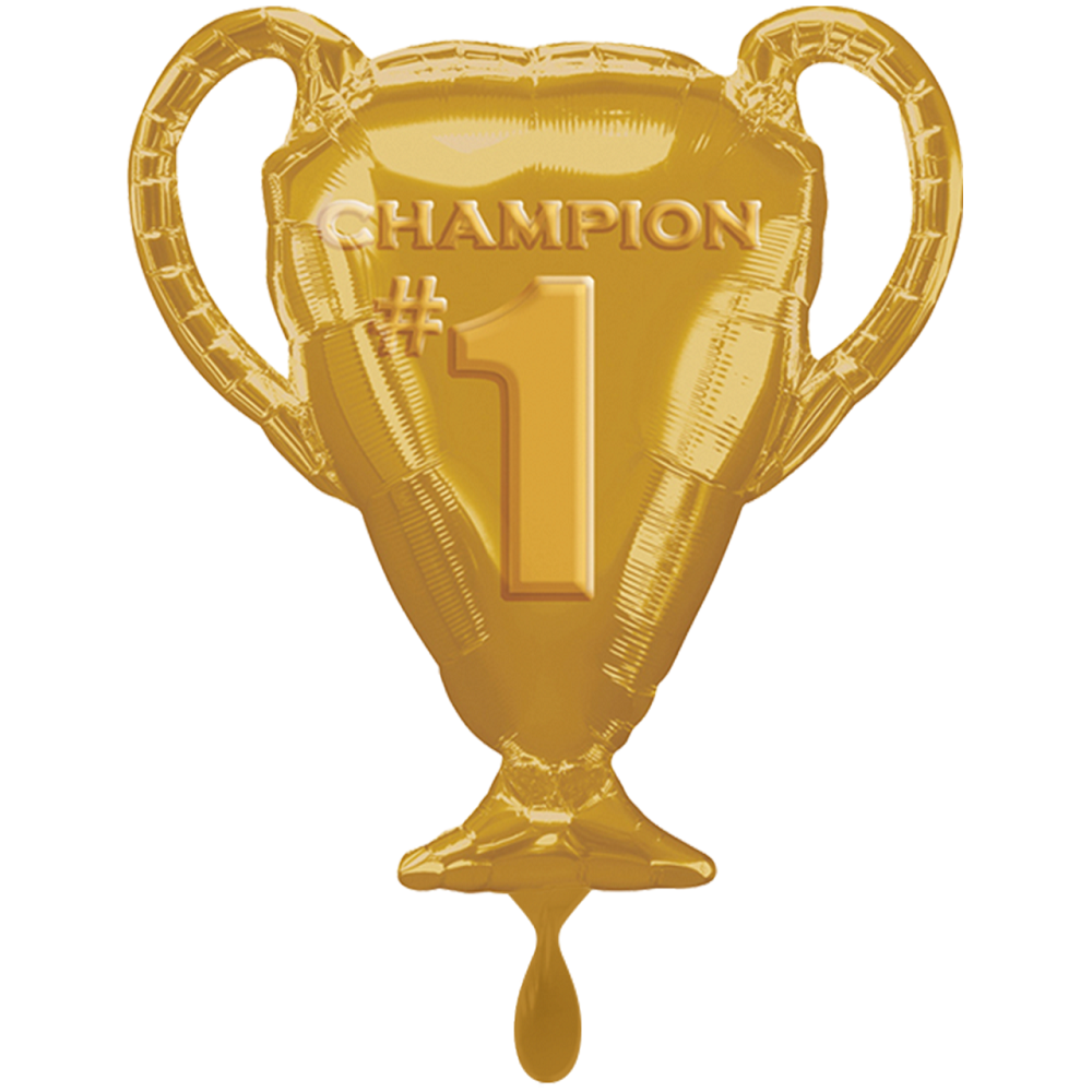 Gold Trophy goldener Pokal Folienballon - 71cm 28''