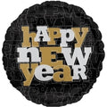 Golden Block Letter Happy new year Folienballon 45cm 18"