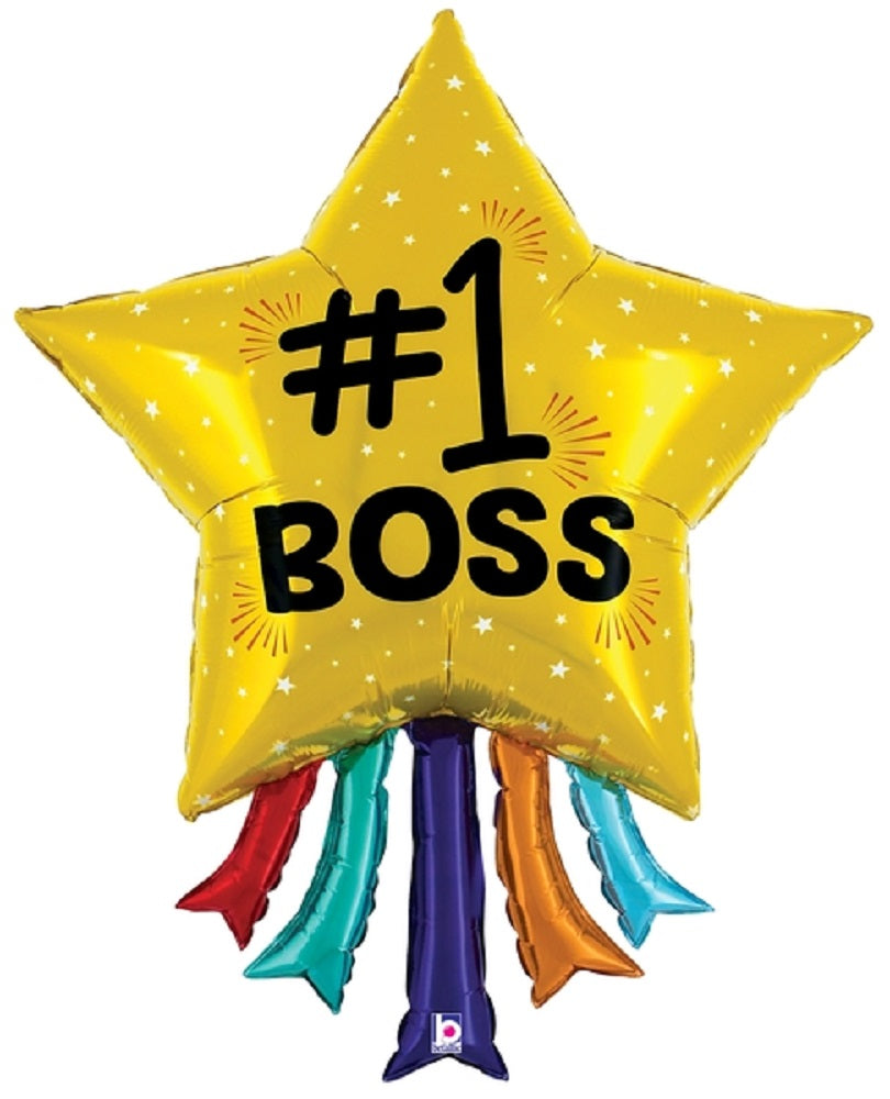Golden Star Hashtag 1 Boss Folienballon 109cm 43''