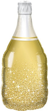 Goldene Weinflasche Folienballon - 99cm