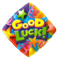 Good Luck Sterne und Luftschlangen Diamant Folienballon 46cm 18 Inch Viel Glück