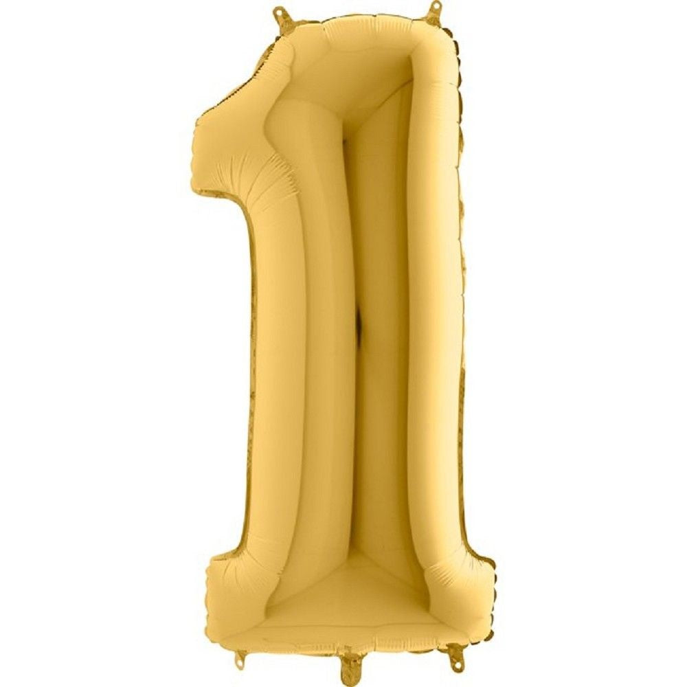 Folienballon Zahl 1 (gold) 102cm 40"