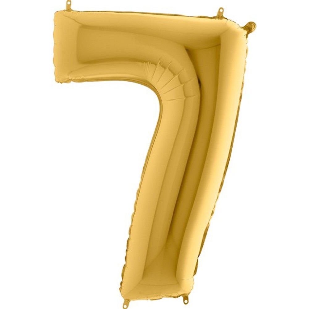 Folienballon Zahl 7 (gold) 102 cm 40"
