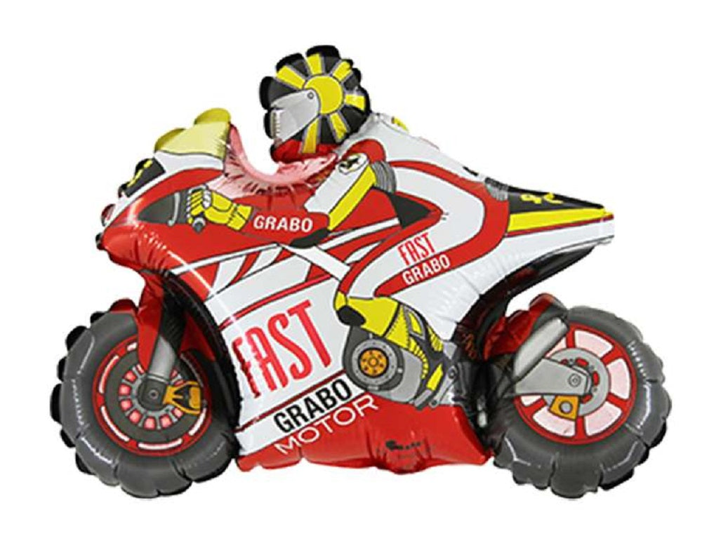 Motorrad Motorbike Red Folienballon 75cm 30Inch