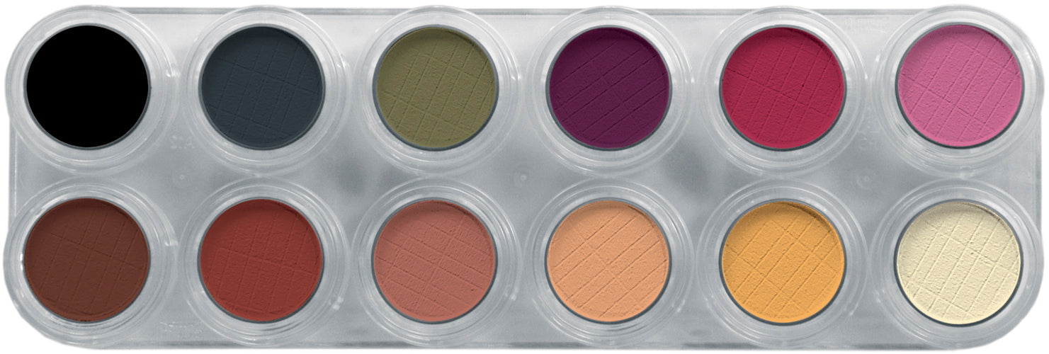 Grimas Eyeshadow - Rouge  Palette 12  FM - 12 x 2g