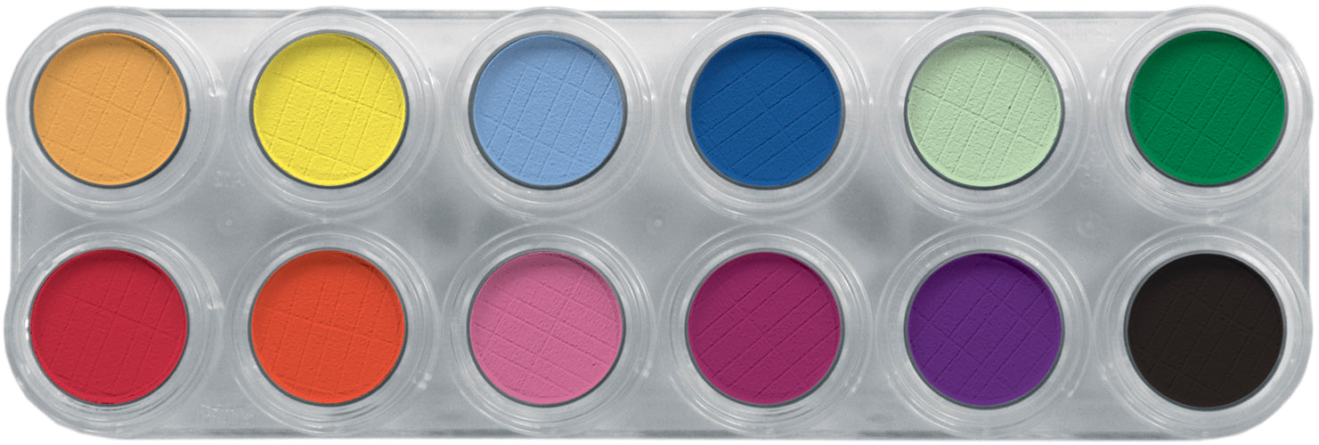 Grimas Eyeshadow - Rouge  Palette 12  RA - 12 x 2g