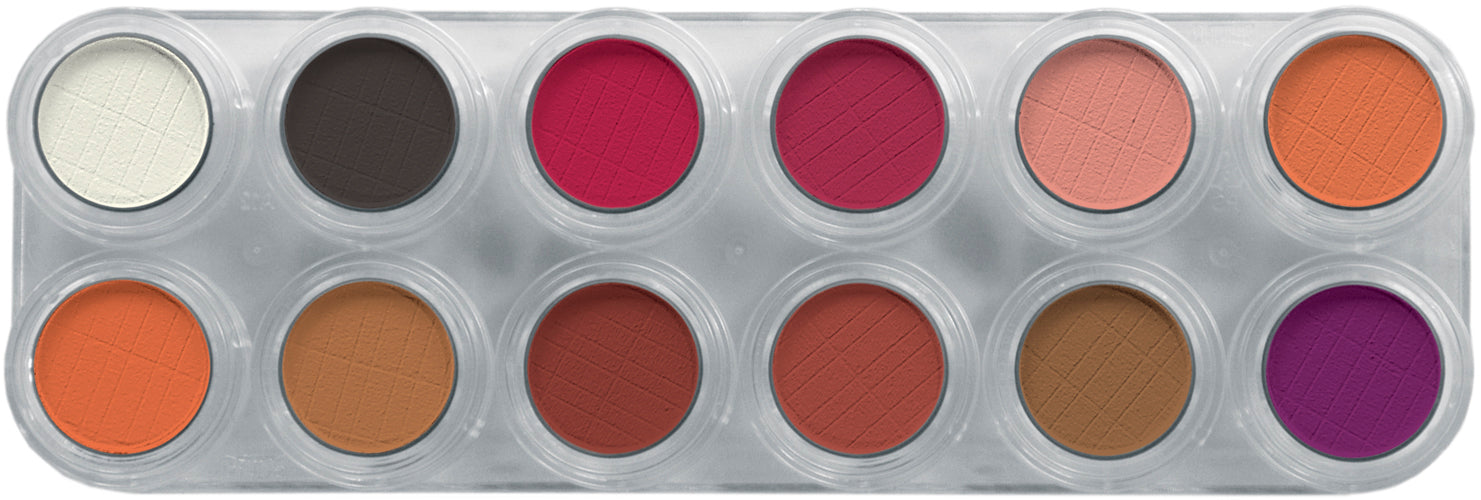 Grimas Eyeshadow - Rouge  Palette 12  RB - 12 x 2g