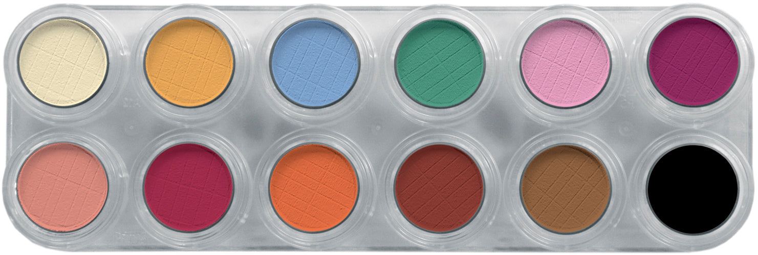 Grimas Eyeshadow - Rouge  Palette 12  U - 12 x 2g