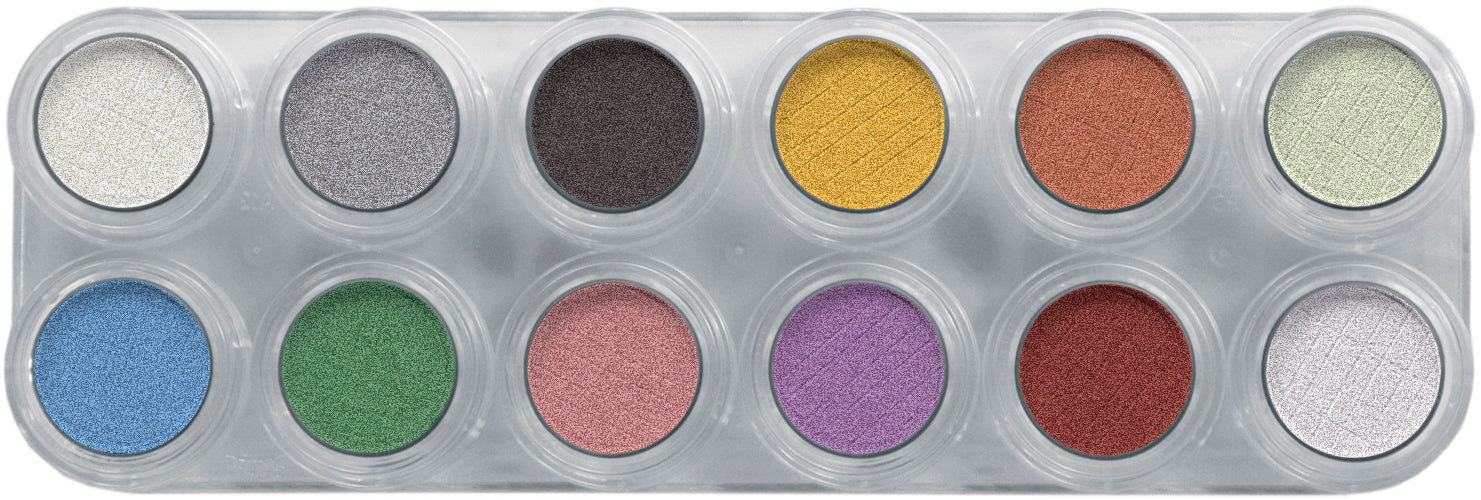 Grimas Pearl Eyeshadow Rouge Palette P1 - 12 x 2,5 g