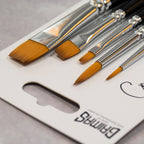 Grimas Schminkpinsel Set 2 Round und Flat für Gesichtsbemalung