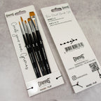 Grimas Schminkpinsel Set 2 Round und Flat für Gesichtsbemalung