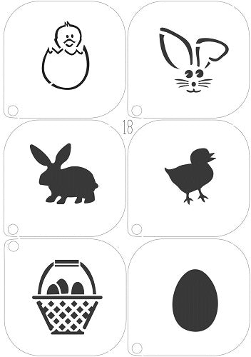Grimas Schminkschablone Frohe Ostern Nr. 18