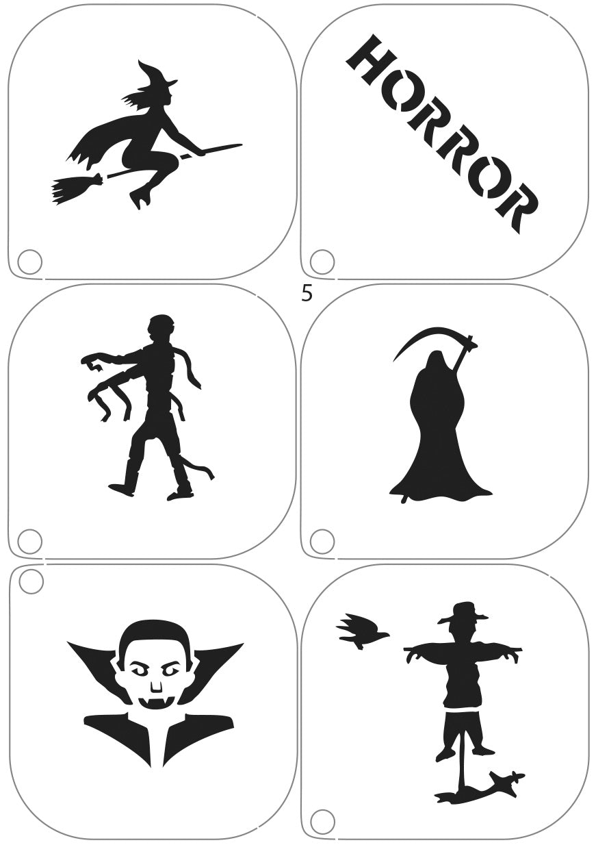 Grimas Schminkschablone Halloween Horror Nr. 5