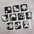 Grimas Selbstklebende Glitzer Tattooschablonen Set Aqua