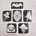 Grimas Selbstklebende Glitzer Tattooschablonen Set Hero