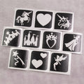 Grimas Selbstklebende Glitzer Tattooschablonen Set Princess