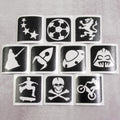 Grimas Selbstklebende Glitzer Tattooschablonen Set Sport und Weltraum