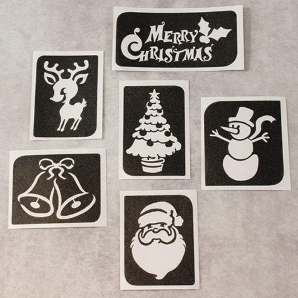 Grimas Selbstklebende Glitzer Tattooschablonen Set Christmas