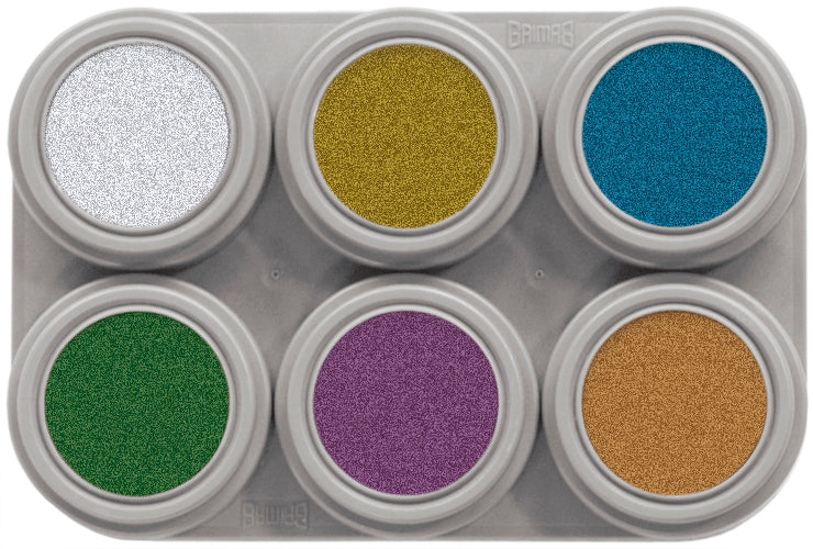 Grimas Water Make-up Metallic M6 - 6 x 2,5 ml Palette