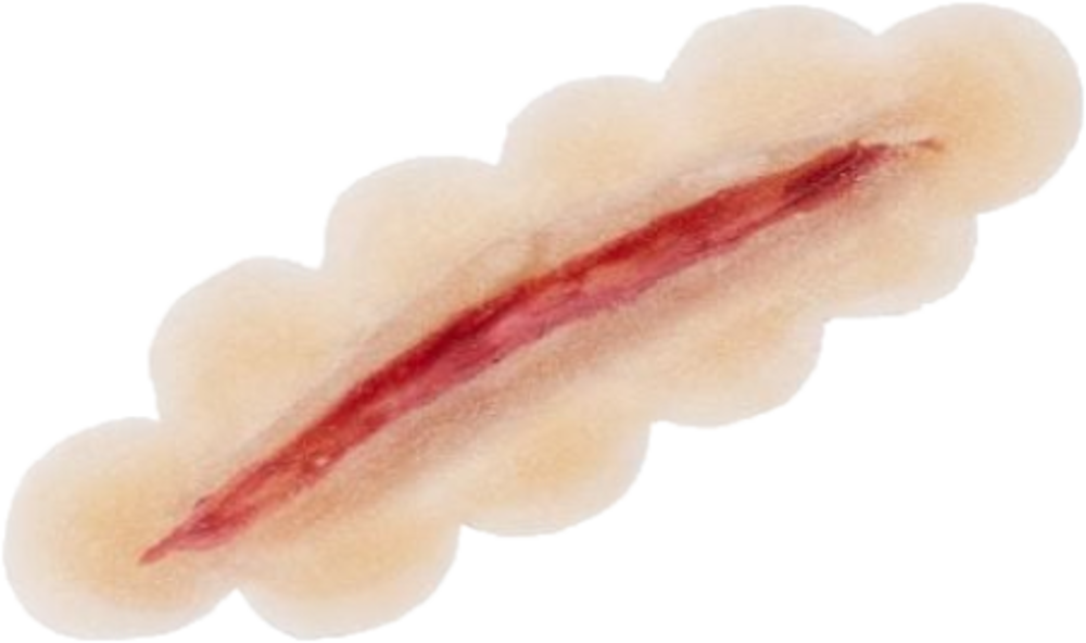 Grimas Latexprothesen 801 Kleine Schnittwunde 65x25mm