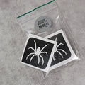 Grimas Selbstklebende Glitzer Tattooschablonen Spider (Spinne) 15 Stück