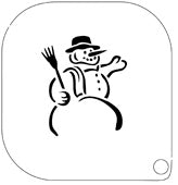 Grimas Schminkschablone Schneemann Nr. 28