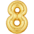 Große Folienballon Zahl 8 (gold) 101cm
