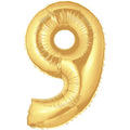 Große Folienballon Zahl 9 (gold) 101cm