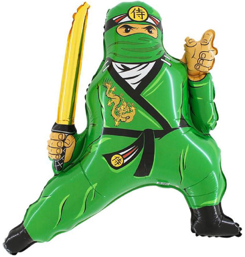 Grüner Ninja Folienballon 69 x 72cm