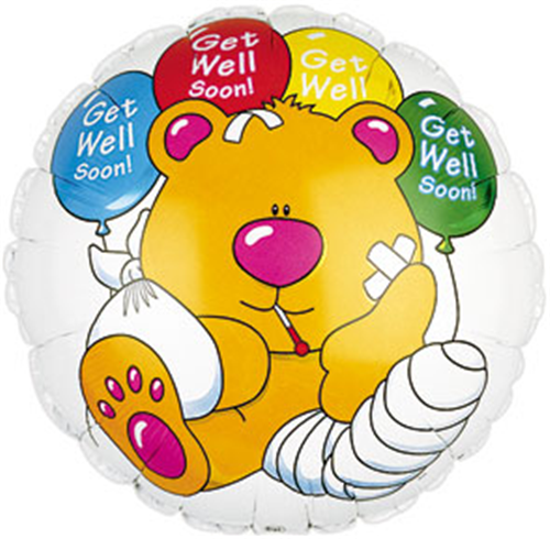 Gute Besserung Bär Folienballon 45cm 18"