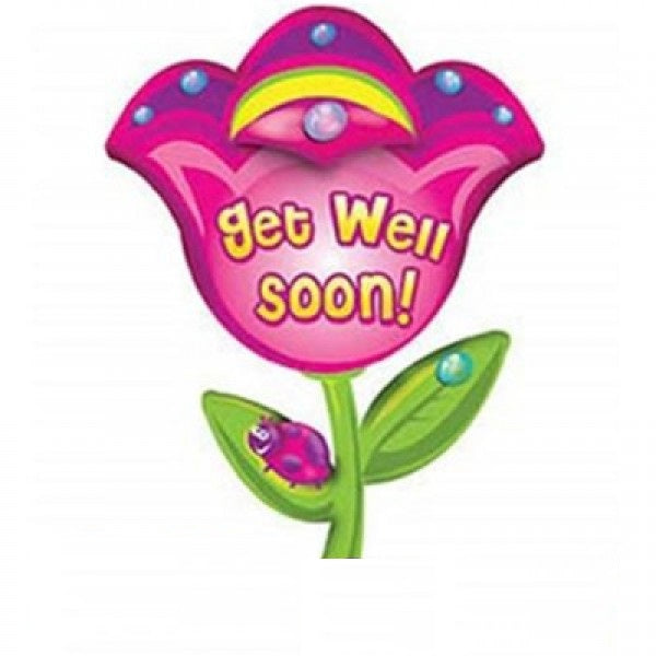 Gute Besserung Blume Folienballon 81cm 32"