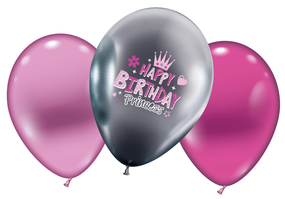 Happy Birthday Princess  27,5cm 11 Inch Latex Luftballons Karaloon