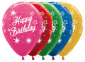 Happy Birthday Sparkle Metallic Assortment 30cm 12 Inch Latex Luftballons Sempertex