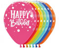 Happy Birthday Squares Fashion Assortment 30cm 12" Latex Luftballons Sempertex