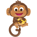 Happy Monkey Kleiner Affe Folienballon - 91cm 36''