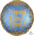 Happy New Year  Gold  und Satin Folienballon 45cm 18 Inch